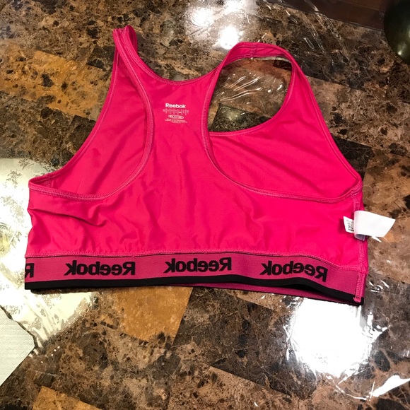 Reebok sports bra Large EUC pink racerback - Picture 6 of 13